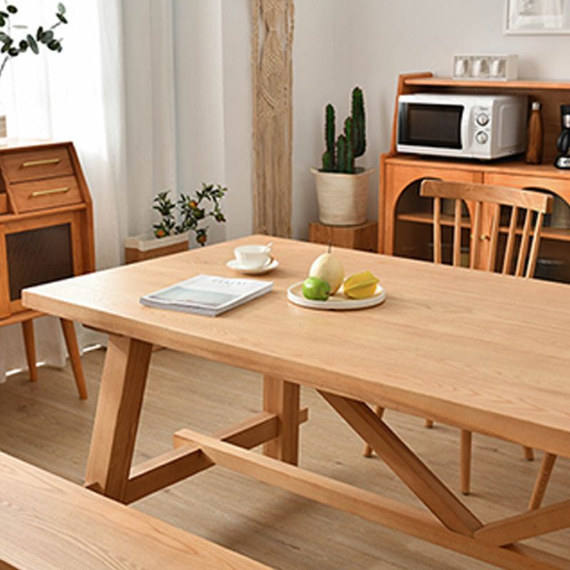 Glam Style Wooden Dining Table Rectangle Table with Wood Legs for Home Use Clearhalo 'Dining Tables & Seating' 'Dining Tables' 'dining_table' 'furn' 'furn_dining_table' 'Furniture' 'Kitchen & Dining Furniture' 1200x1200_d20e10c2-1bea-410e-b13e-1ff0f93965e4