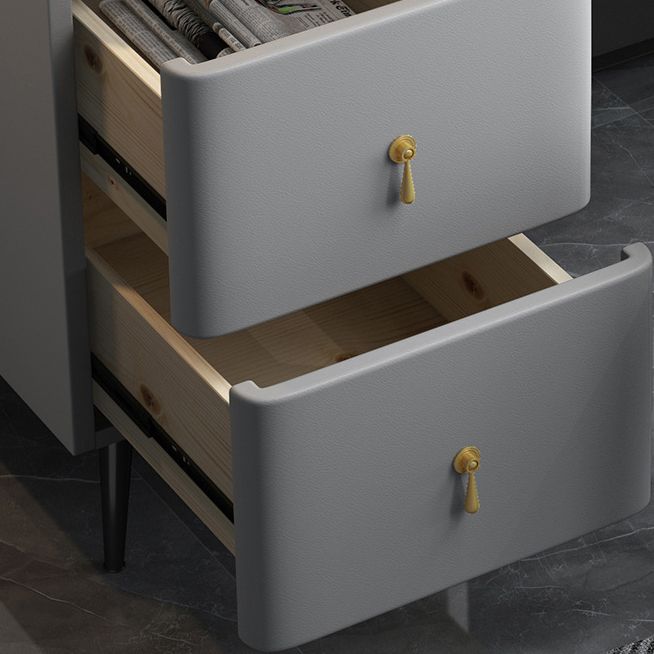 Tocador de maquillaje de dormitorio 31.1 "tocador moderno alto en gris