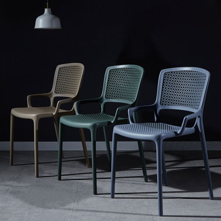 Contemporary Side Plastic Dining Room Chair Open Back Dining Side Chair for Home Use Clearhalo ' kitchen&dining_furn' 'Dining Chairs' 'Dining Tables & Seating' 'dining_chair' 'furn' 'furn_dining_chair' 'Furniture' 'furniture_dining_chair' 'Kitchen & Dining Furniture' 'kitchen' 1200x1200_d20f5248-a710-4268-99cc-9c39ed54b816