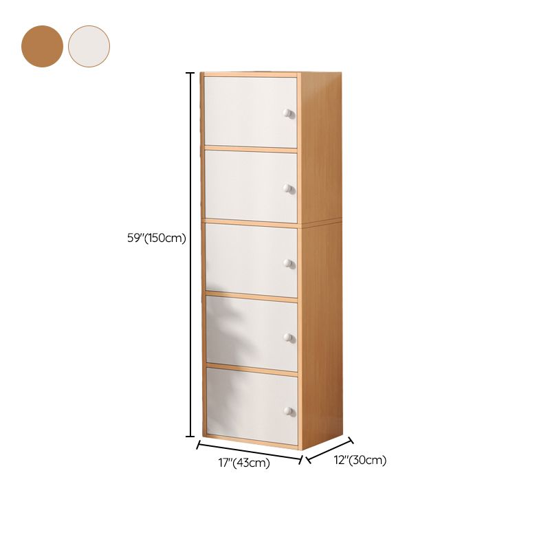 Contemporary Wooden Accent Cabinet Rectangle Storage Cabinet with Door