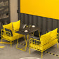 Industrial Sintered Stone Dinner Room Table Black Top Table with Yellow Frame for Dinning Room Clearhalo ' dining_table' 'Dining Tables & Seating' 'Dining Tables' 'furn' 'furn_dining_table' 'Furniture' 'furniture_dining_table' 'Kitchen & Dining Furniture' 'kitchen&dining_furn' 'kitchen' 'kitchen_dining_table' 1200x1200_d2113832-f51b-456d-adc3-69d580779752