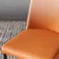 Industrial Style Side Chair Faux Leather Side Dining Chair with Metal Frame