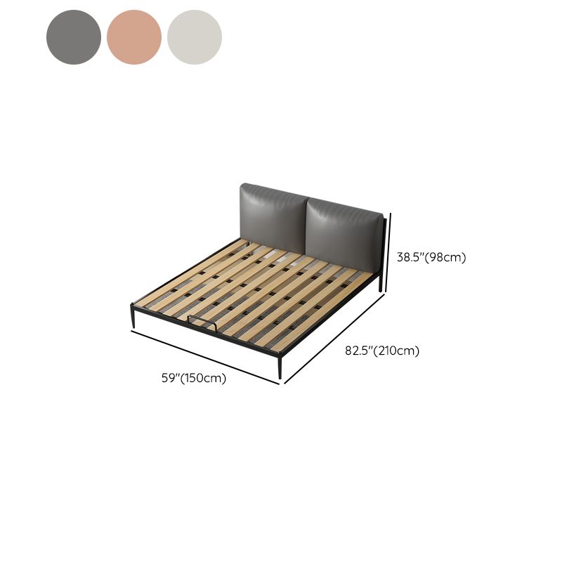 Upholstered Headboard Bed Standard Metal and Upholstered Bed Clearhalo 'Bedroom Furniture' 'Beds' 'furn' 'furn_beds' 'Furniture' 1200x1200_d215331f-666b-40a7-9ae0-90c933be0cd5