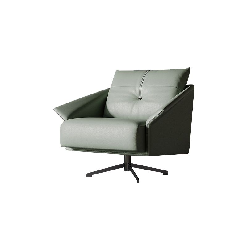 Contemporary 4-Star Living Room Armchair Faux Leather Green Accent Armchair Clearhalo 'Accent Chairs' 'accent_chairs' 'Chairs & Seating' 'furn' 'furn_accent_chairs' 'Furniture' 'Living Room Furniture' 1200x1200_d215a24d-8cc9-448e-a51f-6e1926b62035