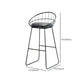 Contemporary Faux Leather Counter Stool Bar Height Bar Stool with Metal Legs
