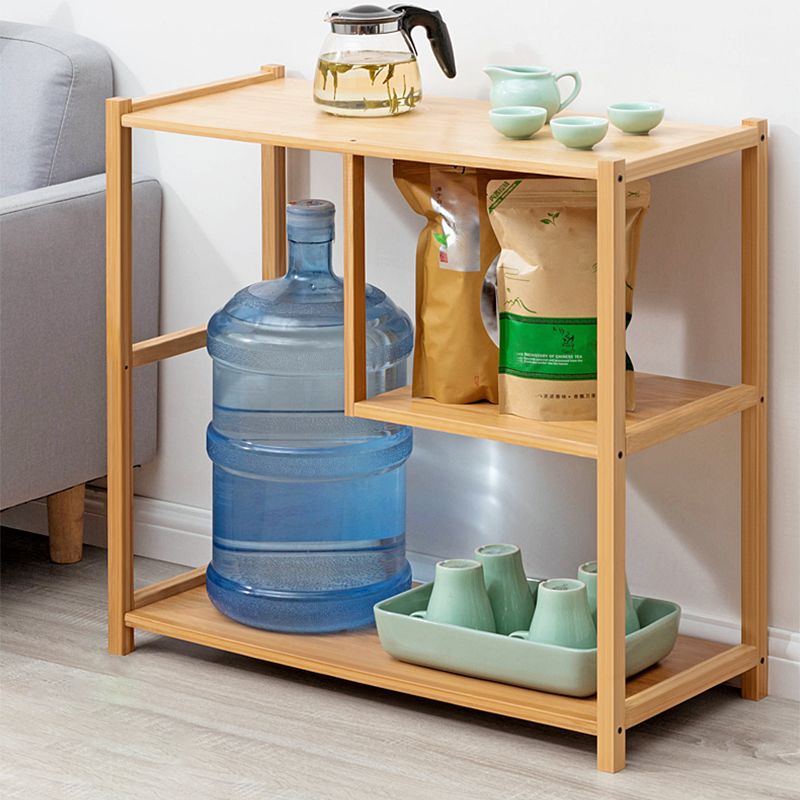 Tavolo d'angolo contemporaneo da 11 "tavolo da legno accento naturale tavolino