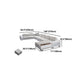 Modern Style Sectional Tufted Back Ramp Armrest White Storage Rack Sofa Clearhalo 'furn' 'furn_sectionals' 'Furniture' 'Living Room Furniture' 'Sectionals' 1200x1200_d2185703-40f6-4dbc-8259-449a76fd14a8