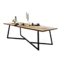 Industrial Solid Wood Table for Restaurant Rectangle Dining Table with Trestle Base Clearhalo 'Dining Tables & Seating' 'Dining Tables' 'dining_table' 'furn' 'furn_dining_table' 'Furniture' 'furniture_dining_table' 'Kitchen & Dining Furniture' 1200x1200_d218857f-292c-4c6f-8f5e-3a0fca012b7a