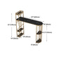 Glam Style Table in Iron Top and Faux Marble with Shelf Milk Tea Shop Bar Table Clearhalo 'Bar Furniture' 'Bar Tables' 'bar_tables' 'furn' 'furn_bar_tables' 'Furniture' 'furniture_bar_tables' 'Kitchen & Dining Furniture' 1200x1200_d219f135-bcba-42b9-b3c7-e3b46c586959