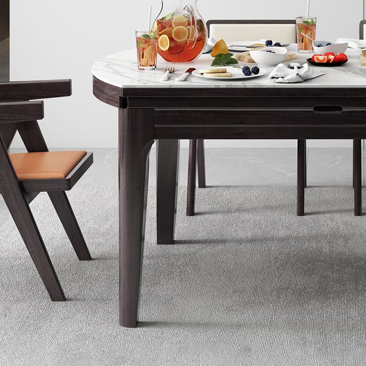 4 Legs Dining Table Sintered Stone Top Table for Home Kitchen Dinner Clearhalo 'Dining Tables & Seating' 'Dining Tables' 'dining_table' 'furn' 'furn_dining_table' 'Furniture' 'Kitchen & Dining Furniture' 1200x1200_d21a66bb-66a2-46ab-aa63-e8e027622624