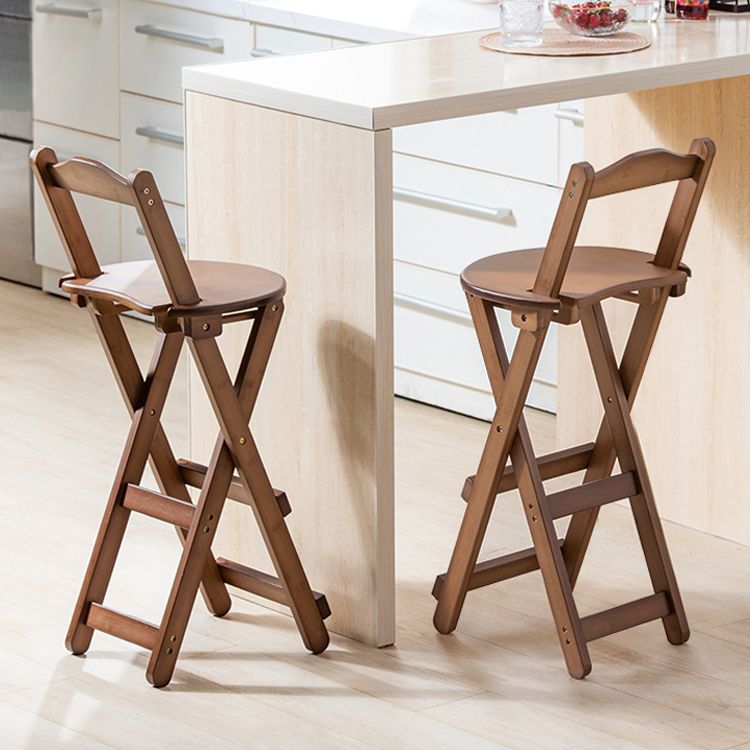 Modern Armless Backrest Counter Stool Wood Study Bar Stool with Wooden Seat and Pedal Clearhalo 'Bar Furniture' 'Bar Stools' 'bar_stools' 'furn' 'furn_bar_stools' 'furniture_bar_stools' 'Kitchen & Dining Furniture' 'kitchen&dining_furn' 'kitchen' 'kitchen_furn' Furniture' 1200x1200_d21bd7f5-05ca-4c02-9bbd-6410ae05e478