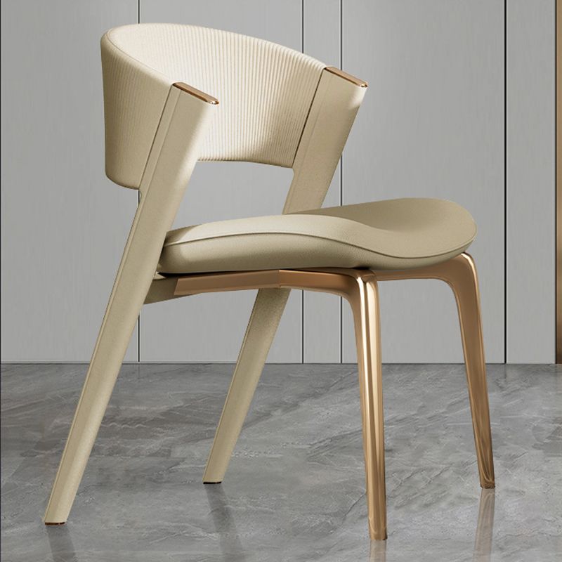 Modern Faux Leather Dining Chair Open Back Dining Side Furniture in Matte Finish Clearhalo 'Dining Chairs' 'Dining Tables & Seating' 'dining_chair' 'furn' 'furn_dining_chair' 'Furniture' 'Kitchen & Dining Furniture' 1200x1200_d21cba06-70c8-4b11-aae9-54d8eb7d5504