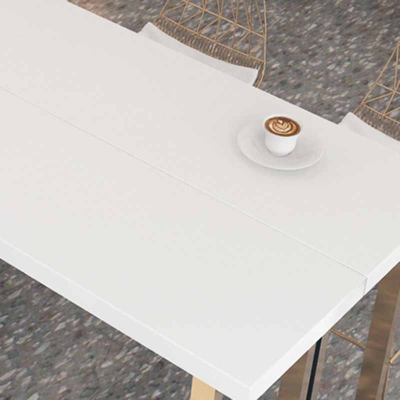 Moderner, rechteckiger Bartisch aus Massivholz für das Wohnzimmer