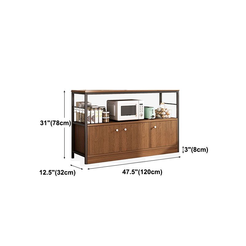 Modern Style Sideboard Metal Open Storage Sideboard for Kitchen Dining Room Clearhalo 'buffet_sideboard' 'Buffets & Sideboards' 'furn' 'furn_buffet_sideboard' 'Furniture' 'Kitchen & Dining Furniture' 1200x1200_d21de1f9-a0c4-4f12-89e7-7eb3dbd1a6b0