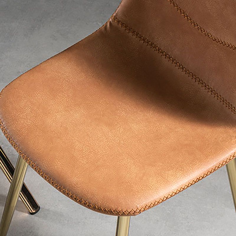 Modern Style Chair Dining Armless Chair with Metal Legs for Kitchen Clearhalo ' kitchen&dining_furn' 'Dining Chairs' 'Dining Tables & Seating' 'dining_chair' 'furn' 'furn_dining_chair' 'Furniture' 'furniture_dining_chair' 'Kitchen & Dining Furniture' 'kitchen' 1200x1200_d21eff4f-c4e0-4add-8338-3226db01cdc8