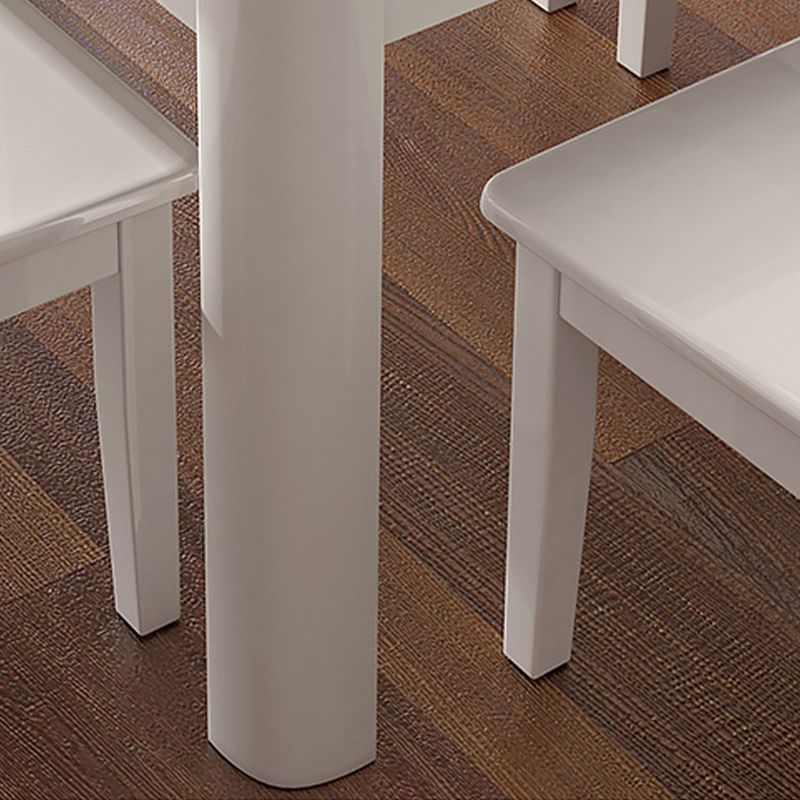 Tavolo da pranzo rettangolare Tavolo da cucina per sala da pranzo con base in legno massello