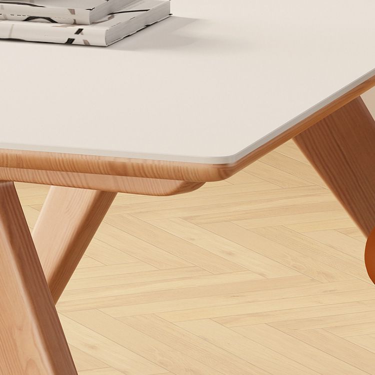 Mesa de comedor de estilo moderno, mesa de piedra de 4 patas para comedor