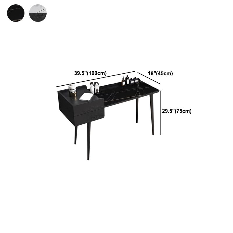 2 Storage Drawers Stone Top Vanity Table, 39.37"/47.24" W Make-up Vanity Set Clearhalo 'Bedroom Furniture' 'furn' 'furn_makeup_vanities' 'Furniture' 'Makeup Vanities' 'makeup_vanities' 1200x1200_d2235460-e561-4da0-8e71-3fd0eab290f9