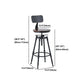 Tabouret de comptoir rond industriel noir tabouret de barre de hauteur réglable avec pivot