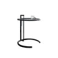 Round Glass Top End Table with Stainless Steel C Base Side Table Clearhalo 'Coffee & Accent Tables' 'End & Side Tables' 'end_side_tables' 'furn' 'furn_end_side_tables' 'Furniture' 'Living Room Furniture' 1200x1200_d225341f-36ea-4fdc-b68c-be9a6d8cfff3