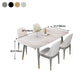 Rectangle Stone Dining Table Traditional Luxury Wood Tripod Base Dining Table Clearhalo 'Dining Tables & Seating' 'Dining Tables' 'dining_table' 'furn' 'furn_dining_table' 'Furniture' 'furniture_dining_table' 'Kitchen & Dining Furniture' 'kitchen' 'kitchen_dining_table' 1200x1200_d2268271-c66d-4ef1-9e6a-c3be36e071fd