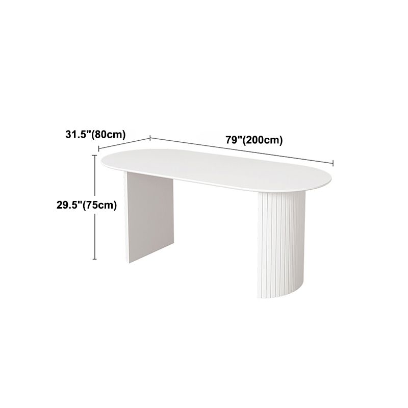 Modern Standard Sintered Stone Dining Table White Dining Table with Double Pedestal Base Clearhalo ' dining_table' 'Dining Tables & Seating' 'Dining Tables' 'furn' 'furn_dining_table' 'Furniture' 'furniture_dining_table' 'Kitchen & Dining Furniture' 'kitchen&dining_furn' 'kitchen' 'kitchen_dining_table' 1200x1200_d227e649-03e3-424e-bebd-deb567ef56bc