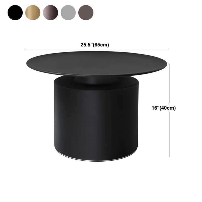 Metal Pedestal End Table Round Solid Color Side End Table for Living Room Clearhalo 'Coffee & Accent Tables' 'End & Side Tables' 'end_side_table' 'end_side_tables' 'furn' 'furn_end_side_tables' 'Furniture' 'furniture_end_side_table' 'Living Room Furniture' 1200x1200_d22854b5-cf36-46af-b6e7-2977957ef050