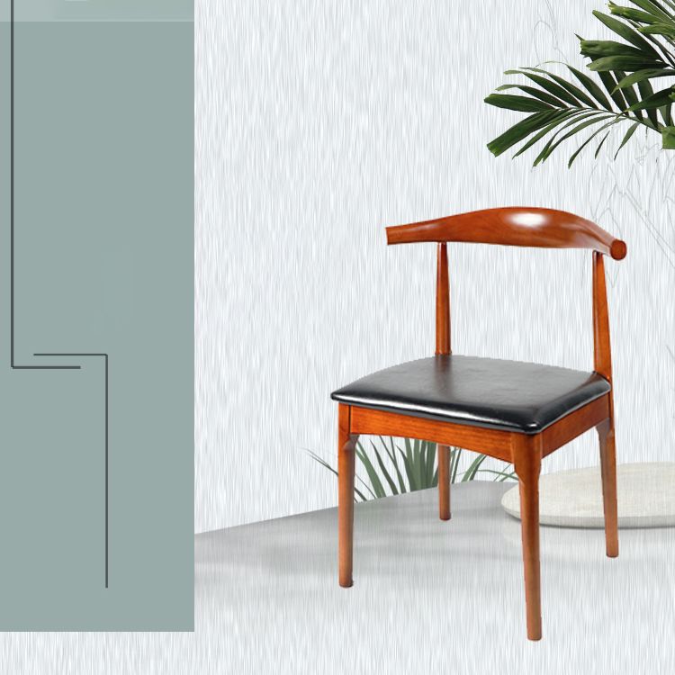 Matte afwerking eetstoel moderne stijl rubberwood open zijstoel