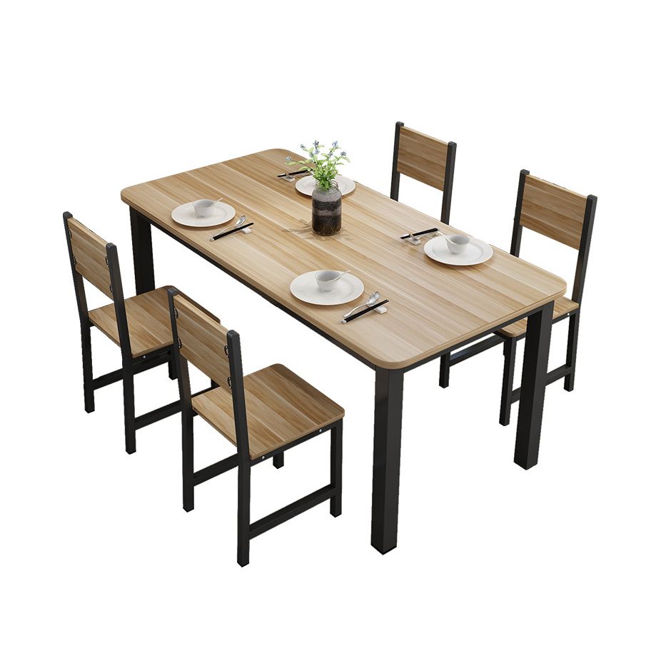 Modern Style Table with Rectangle Shape Standard Height Table and 4 Legs Base for Home Use Clearhalo 'Dining Room Sets' 'Dining Tables & Seating' 'dining_room_set' 'Furniture' 'furniture_dining_room_set' 'Kitchen & Dining Furniture' 'kitchen&dining_furn' 'kitchen' 1200x1200_d22aa4a9-fb92-46b9-a04e-a4e793c7e029
