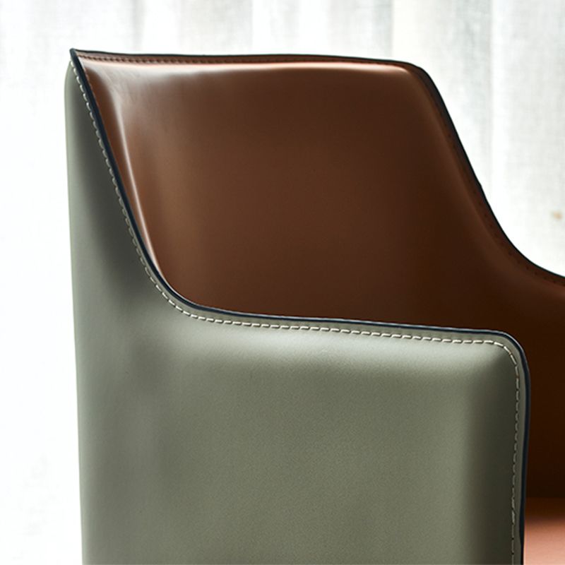 Contemporary Parsons Upholstered Chair Faux Leather Dining Chair for Home Clearhalo 'Dining Chairs' 'Dining Tables & Seating' 'dining_chair' 'furn' 'furn_dining_chair' 'Furniture' 'Kitchen & Dining Furniture' 1200x1200_d22b0e36-9296-4b20-bd0c-1b06fed205a7