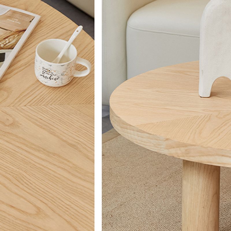 Scandinavian 3 Legs Coffee Table Round Wooden Coffee Table Set for Home Clearhalo 'Coffee & Accent Tables' 'Coffee Tables' 'coffee_tables' 'furn' 'furn_coffee_tables' 'Furniture' 'Living Room Furniture' 1200x1200_d22b62a9-61ac-4440-8b84-b87dbe1955a6