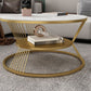 No Distressing Round Coffee Table Frame Single Coffee Table with Shelf Clearhalo 'Coffee & Accent Tables' 'Coffee Tables' 'coffee_tables' 'furn' 'furn_coffee_tables' 'Furniture' 'Living Room Furniture' 1200x1200_d22c9248-eb03-4700-bc4f-be4307e108c7