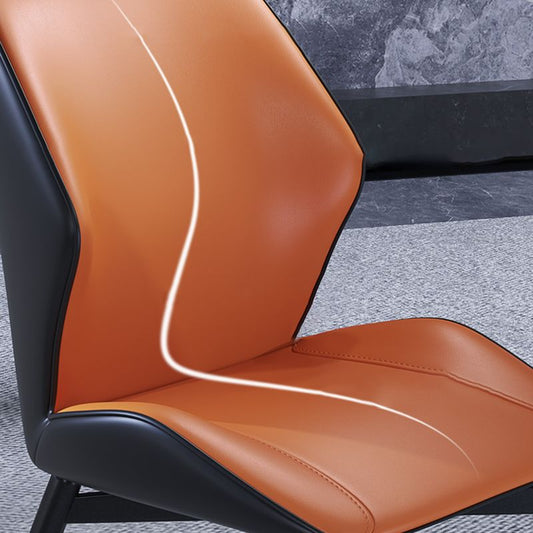 Contemporary Leather Home Side Chair Wingback Dining Chair (Set of 2) Clearhalo ' kitchen&dining_furn' 'Dining Chairs' 'Dining Tables & Seating' 'dining_chair' 'furn' 'furn_dining_chair' 'Furniture' 'furniture_dining_chair' 'Kitchen & Dining Furniture' 'kitchen' 1200x1200_d22d9417-5611-4c5c-8f7b-23bdc5e55be3