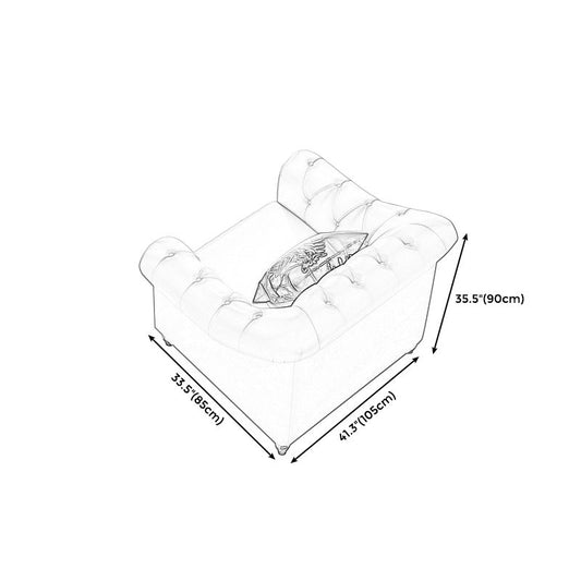 Beige 34.65" H Rolled Arm Glam Sofa with Nailhead Trim for Living Room Clearhalo 'furn' 'furn_sofas' 'Furniture' 'furniture_sofas' 'kitchen' 'kitchen_sofas' 'Living Room Furniture' 'Sofa' 'sofas' 1200x1200_d22e2663-47e8-4393-b5a3-2c3cc91d1cc5