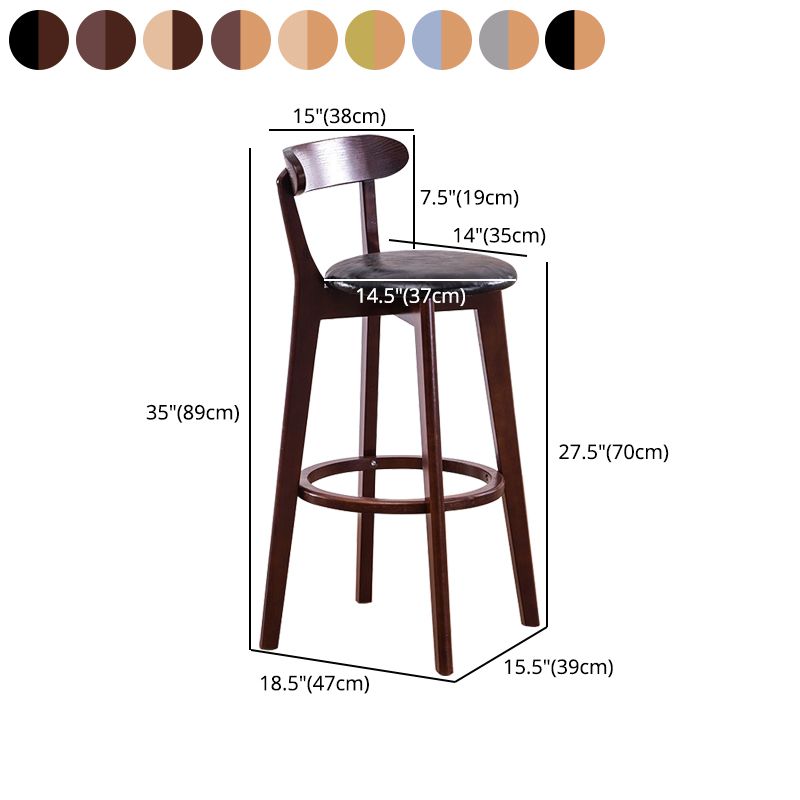 Wood Scandinavian Kitchen Dining Room Armless Stool Low Back Bar Stool Clearhalo 'Bar Furniture' 'Bar Stools' 'bar_stools' 'furn' 'furn_bar_stools' 'furniture_bar_stools' 'Kitchen & Dining Furniture' 'kitchen&dining_furn' 'kitchen' 'kitchen_furn' Furniture' 1200x1200_d22e501b-be78-4aa8-a315-c09dc081c115