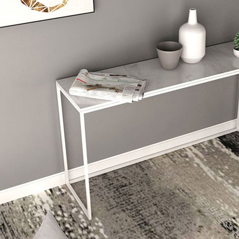 Tabella della console del rettangolo di marmo Glam Ironcraft Accent Table per Hall