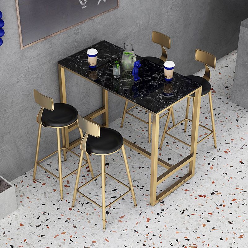 Glam Faux Leather Dining Stools Upholstered Bar Stools with Footrest Clearhalo 'Bar Furniture' 'Bar Stools' 'bar_stools' 'furn' 'furn_bar_stools' 'Furniture' 'Kitchen & Dining Furniture' 1200x1200_d22f79d7-c503-46f8-a71e-5932cdd79618