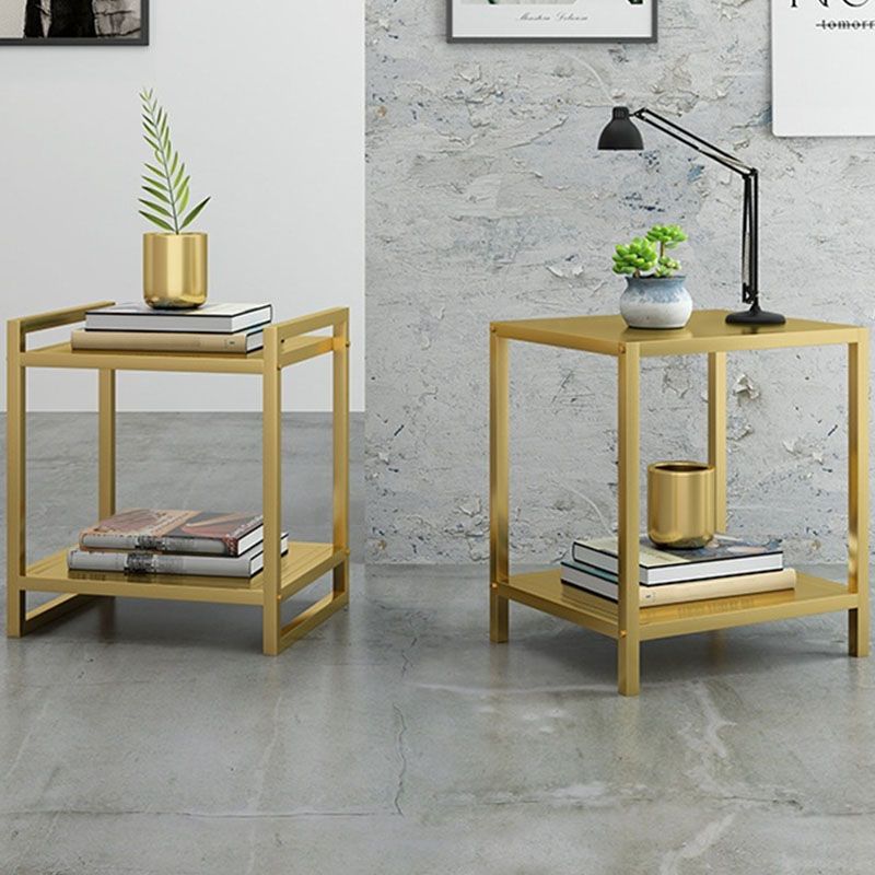 Open Rangement Accent Table Table table de nuit en métal moderne