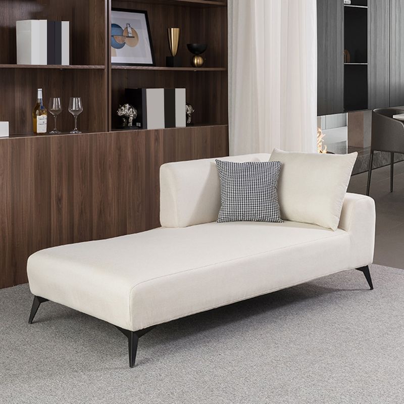 Nordic Style Chaise Solid Color Chaise Lounge Chair with Recessed Arms
