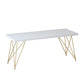 29.53" Tall Glam Office Desk Rectangular Writing Desk with 4 Legs