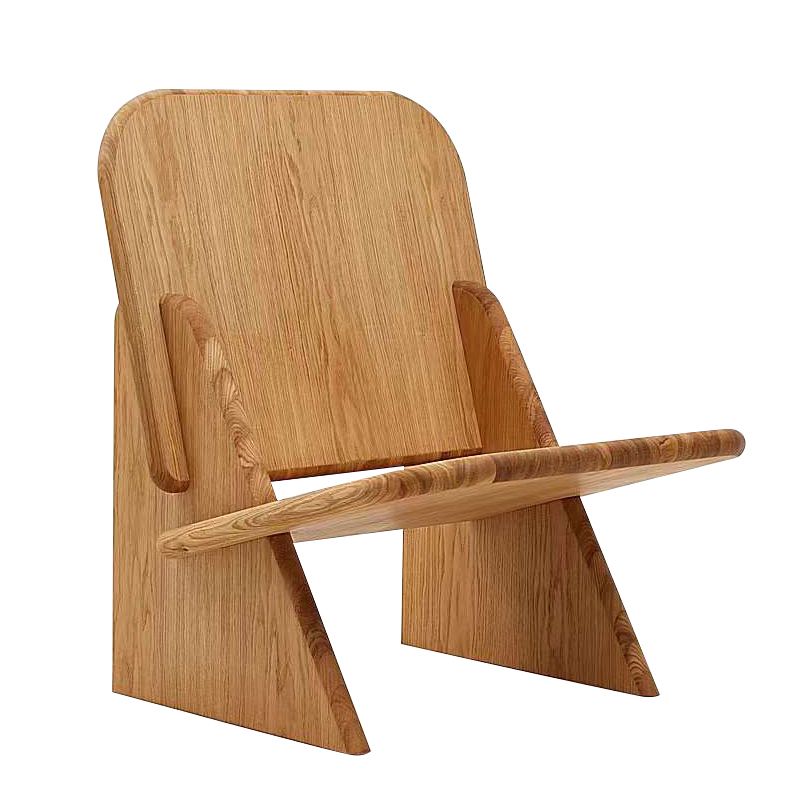 Industrial Style Arm Chair Open Back Wood Dining Room Chair for Dining Room