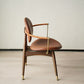 Contemporary Home Dining Chair Leather Upholstered Arm Chair