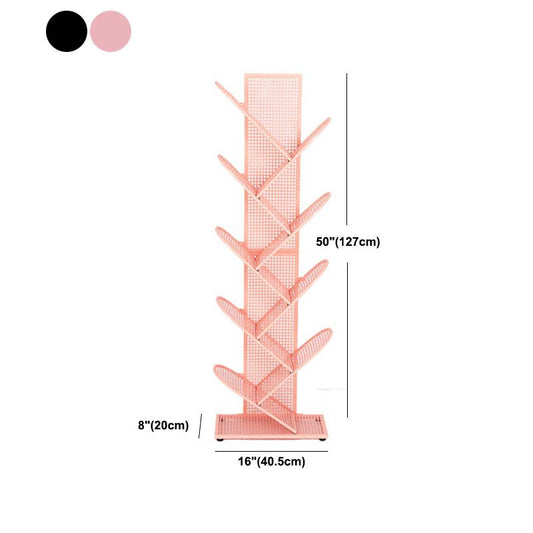 Estante de libros de metal contemporáneo estantería vertical etagere estantería para sala de estudio