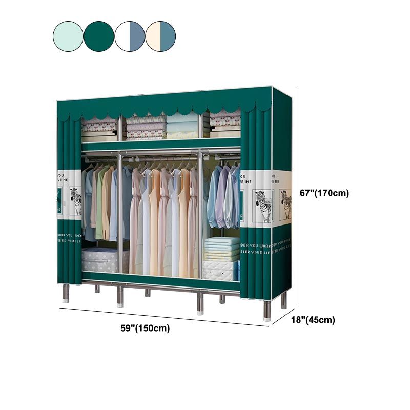 Contemporary Wardrobe Armoire Steel Wardrobe Closet with Legs