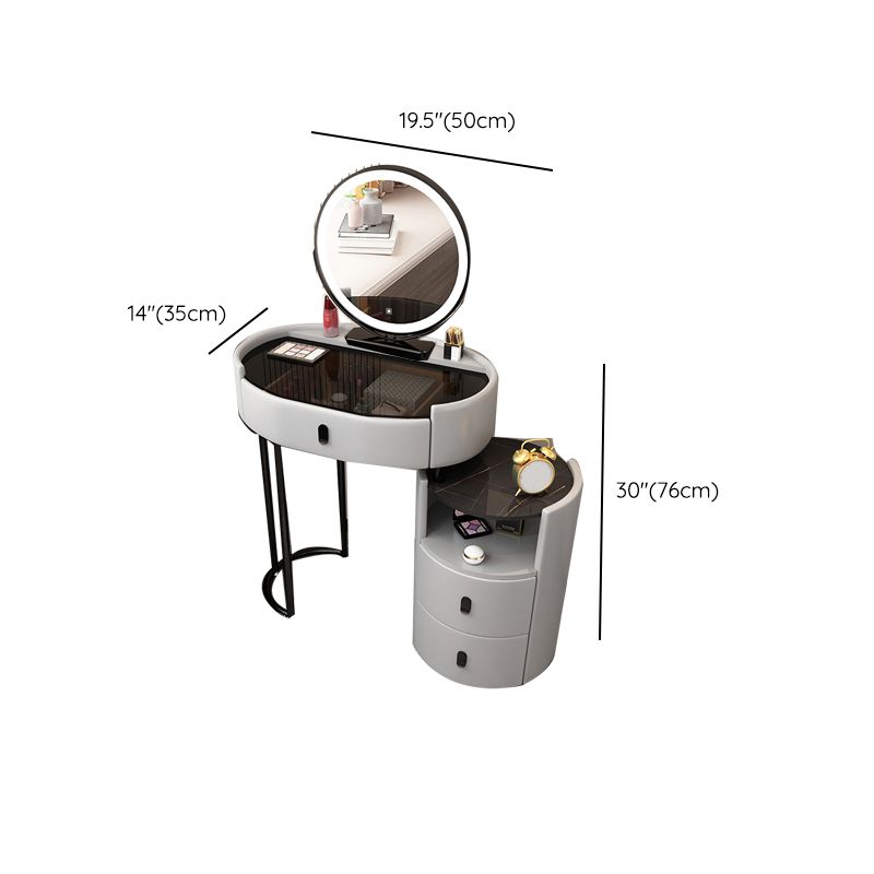 3 cassetti glam trucco vanità scrivania con vanità per trucco in vetro