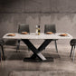 Rectangular Stone Dining Table Modern Furniture with Steel Base for Apartment Clearhalo 'Dining Tables & Seating' 'Dining Tables' 'dining_table' 'furn' 'furn_dining_table' 'Furniture' 'Kitchen & Dining Furniture' 1200x1200_d2341d3b-3cb5-4dc6-b674-fdfdd1918e66