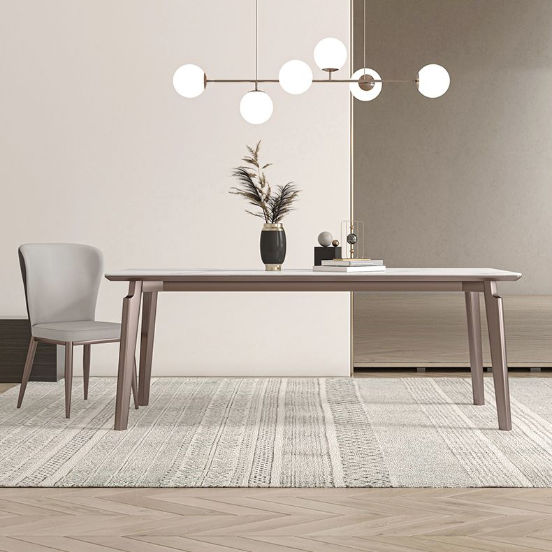 Sintered Stone Medieval Modern Table Rectangle Table with 4 Wooden Legs for Restaurant Clearhalo ' dining_table' 'Dining Tables & Seating' 'Dining Tables' 'furn' 'furn_dining_table' 'Furniture' 'furniture_dining_table' 'Kitchen & Dining Furniture' 'kitchen&dining_furn' 'kitchen' 'kitchen_dining_table' 1200x1200_d234ce05-1407-4aa4-a823-642714b1a115