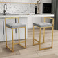 Glam Footrest Upholstered Bar Stool Matte Finish Home Low Back Stool Clearhalo 'Bar Furniture' 'Bar Stools' 'bar_stools' 'furn' 'furn_bar_stools' 'Furniture' 'furniture_bar_stools' 'Kitchen & Dining Furniture' 1200x1200_d235825a-066b-4980-846a-5a5a8d13a370