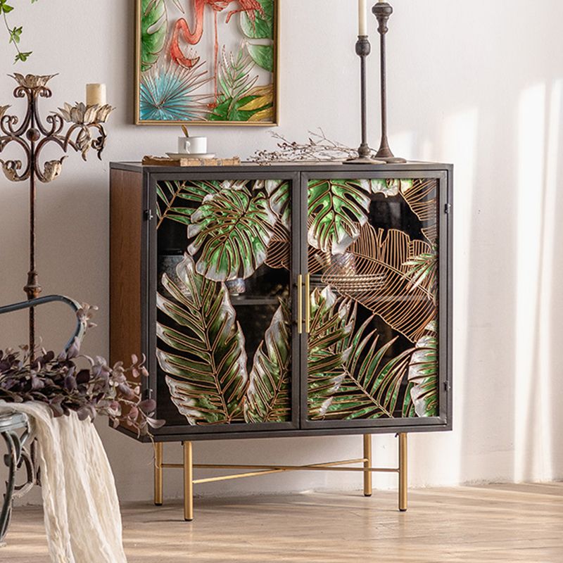 Modern Metal Display Stand Glass Doors Storage Cabinet for Living Room Clearhalo 'Display & China Cabinets' 'display_china_cabinets' 'furn' 'furn_display_china_cabinets' 'Furniture' 'Kitchen & Dining Furniture' 1200x1200_d2359e6a-725e-4c59-a300-e776444d058a