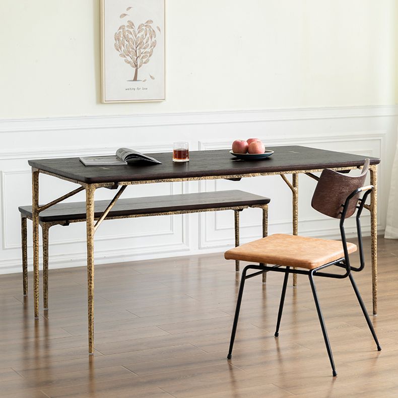 Rectangle 4 jambes Table de luxe Table de couleur en bois fixe avec bois massif